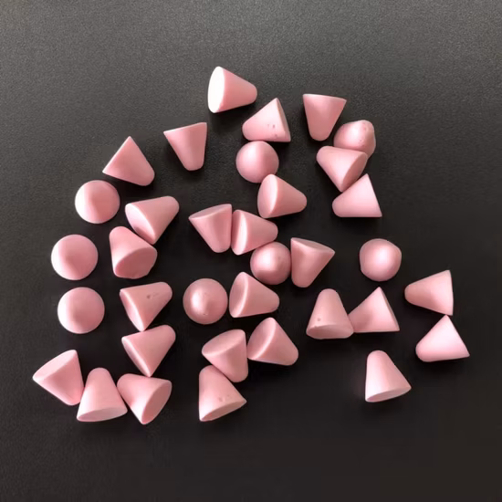 Rebarbação de meios plásticos abrasivos para esmerilhamento, polimento, acabamento em massa