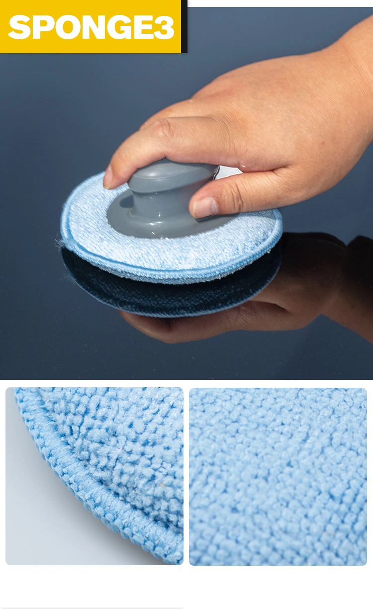 High Quality Microfiber Car Wash Towel Polishing Applicator Pad Cleaning Sponge for Car Wash