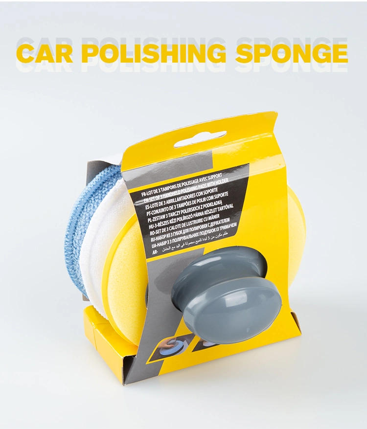 High Quality Microfiber Car Wash Towel Polishing Applicator Pad Cleaning Sponge for Car Wash